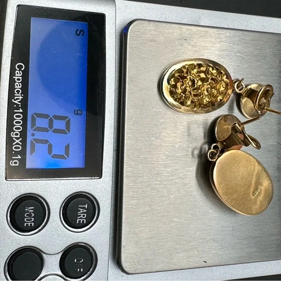 Elegant 18k Gold Chinese Dangle Earrings Earrings